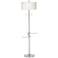 Possini Euro Concierge Double Tray Floor Lamp with USB