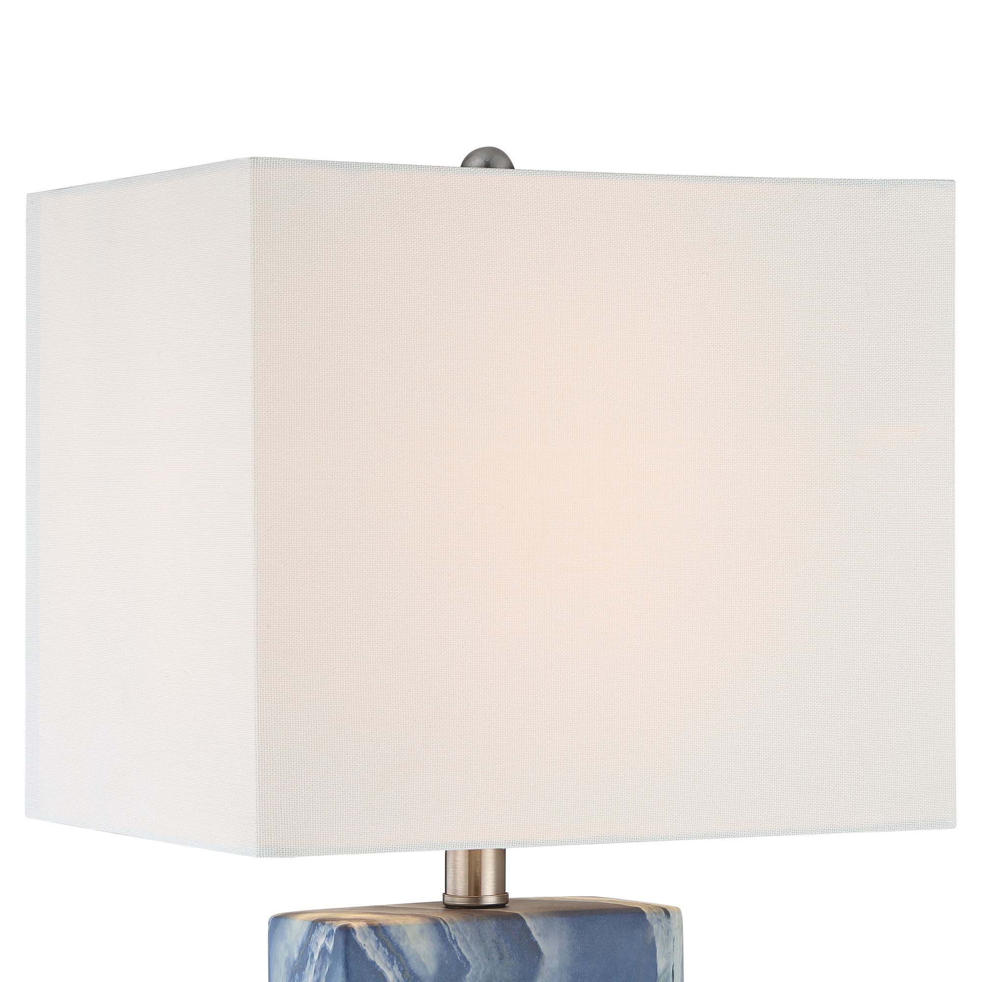 Possini Euro Connie 25" Blue USB Table Lamps with Dimmers Set of 2
