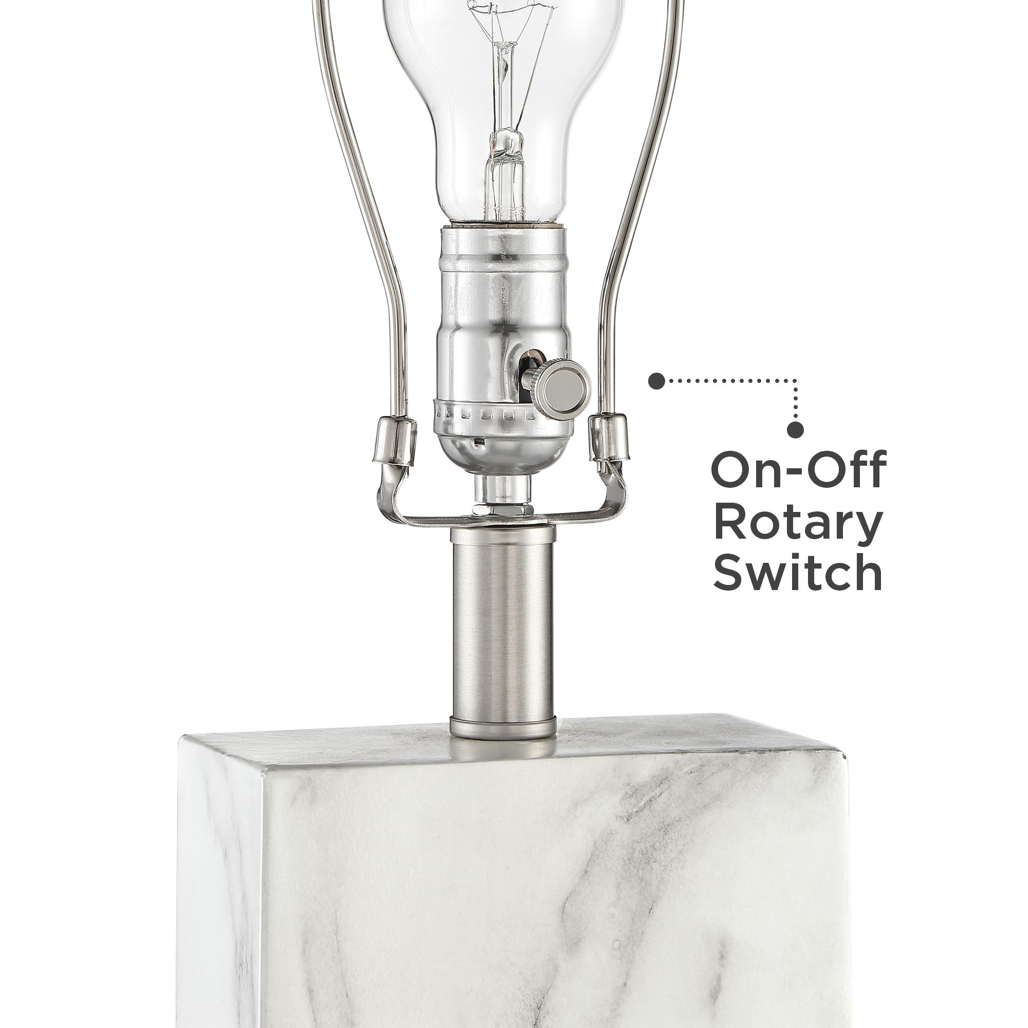 Watch A Video About the Connie White Faux Marble Modern USB Table Lamps Set of 2