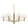 Possini Euro Conrad 41 3/4" Wide Warm Gold and Wood 6-Light Chandelier