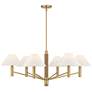 7_Possini Euro Conrad 41 3/4" Wide Warm Gold and Wood 6-Light Chandelier more views
