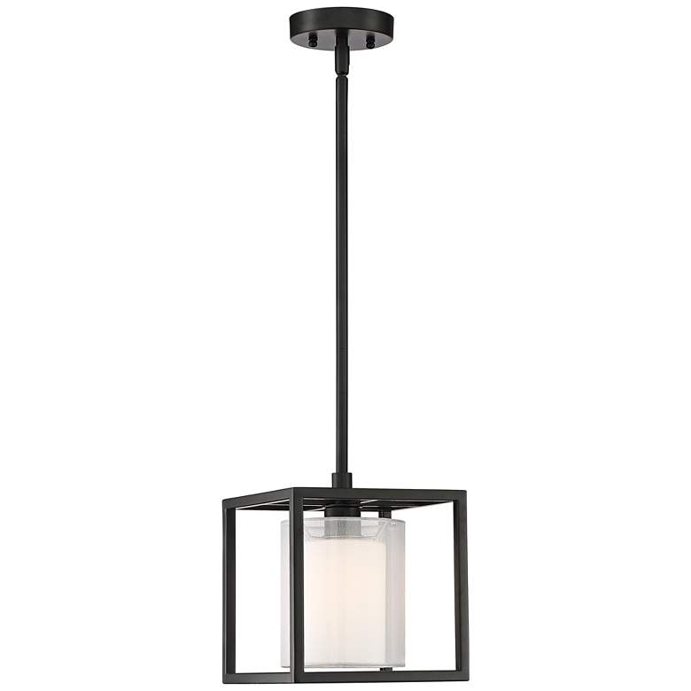 Image 6 Possini Euro Conroe 9" Wide Matte Black Open Cube Mini Pendant Light more views