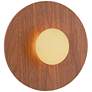 3_Possini Euro Constellation 9 1/4" High Wood and Gold LED Wall Sconce