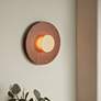 2_Possini Euro Constellation 9 1/4" High Wood and Gold LED Wall Sconce