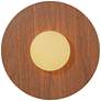 6_Possini Euro Constellation 9 1/4" High Wood and Gold LED Wall Sconce more views