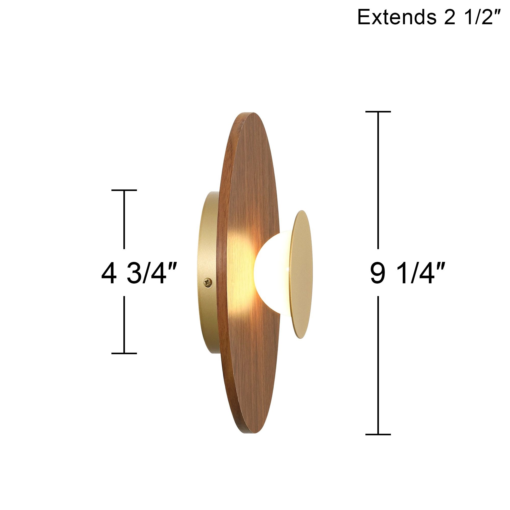 Possini Euro Constellation 9 1/4" High Wood and Gold LED Wall Sconce in scene