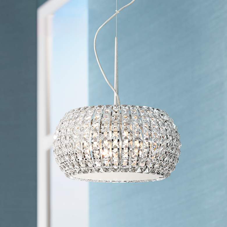 Image 1 Possini Euro Contour Crystal 15 3/4" Wide Pendant Light