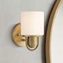 1_Possini Euro Copenhagan 8 1/4" High Warm Brass Wall Sconce