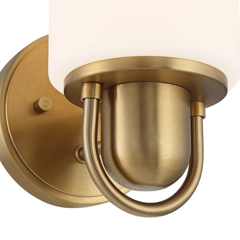 Image 3 Possini Euro Copenhagan 8 1/4" High Warm Brass Wall Sconce more views