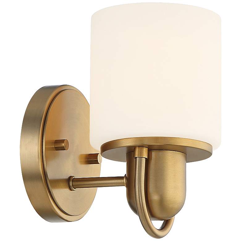 Image 6 Possini Euro Copenhagan 8 1/4" High Warm Brass Wall Sconce more views
