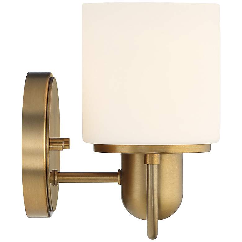 Image 7 Possini Euro Copenhagan 8 1/4" High Warm Brass Wall Sconce more views