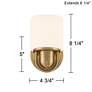 Possini Euro Copenhagan 8 1/4" High Warm Brass Wall Sconce