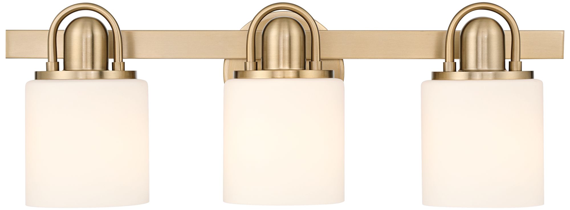 Image 2 Possini Euro Copenhagen 22 1/2" Wide Warm Brass 3-Light Bath Light
