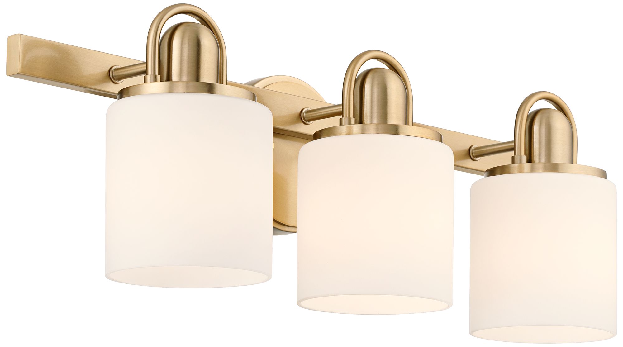 Image 6 Possini Euro Copenhagen 22 1/2" Wide Warm Brass 3-Light Bath Light more views