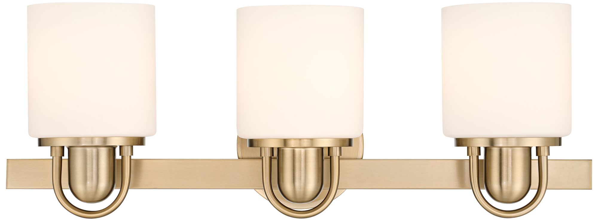 Image 7 Possini Euro Copenhagen 22 1/2" Wide Warm Brass 3-Light Bath Light more views
