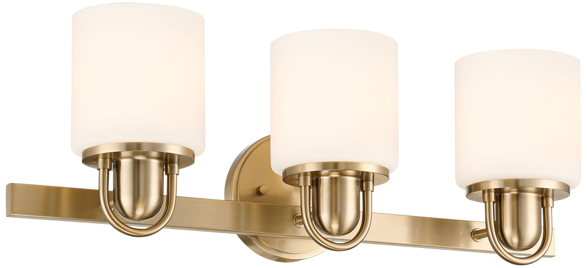 Possini Euro Copenhagen 22 1/2" Wide Warm Brass 3-Light Bath Light