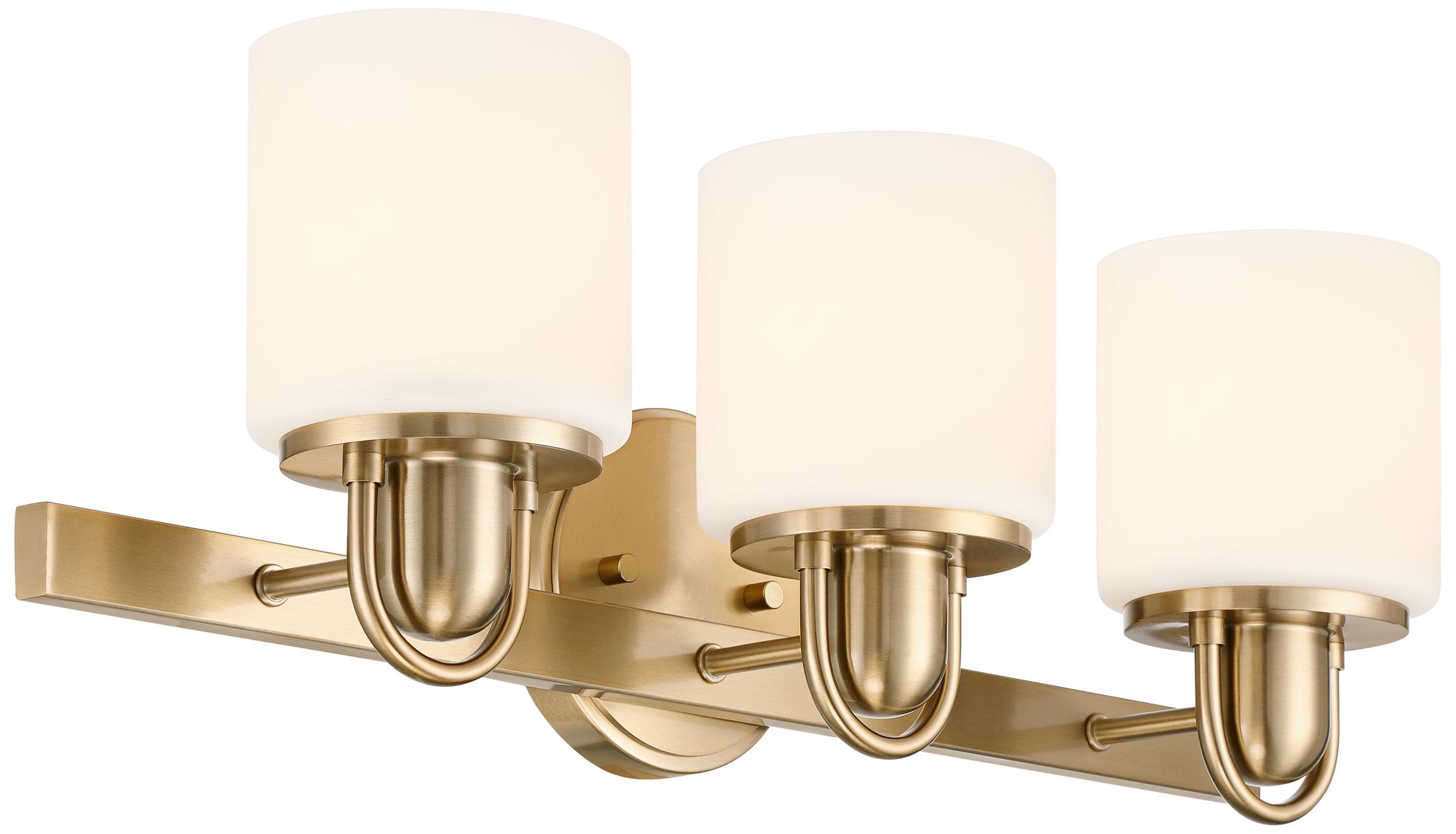 Possini Euro Copenhagen 22 1/2" Wide Warm Brass 3-Light Bath Light