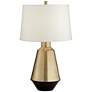 Possini Euro Cora 27 3/4" Brass Finish Modern Table Lamp