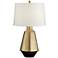 Possini Euro Cora 27 3/4" Brass Finish Modern Table Lamp