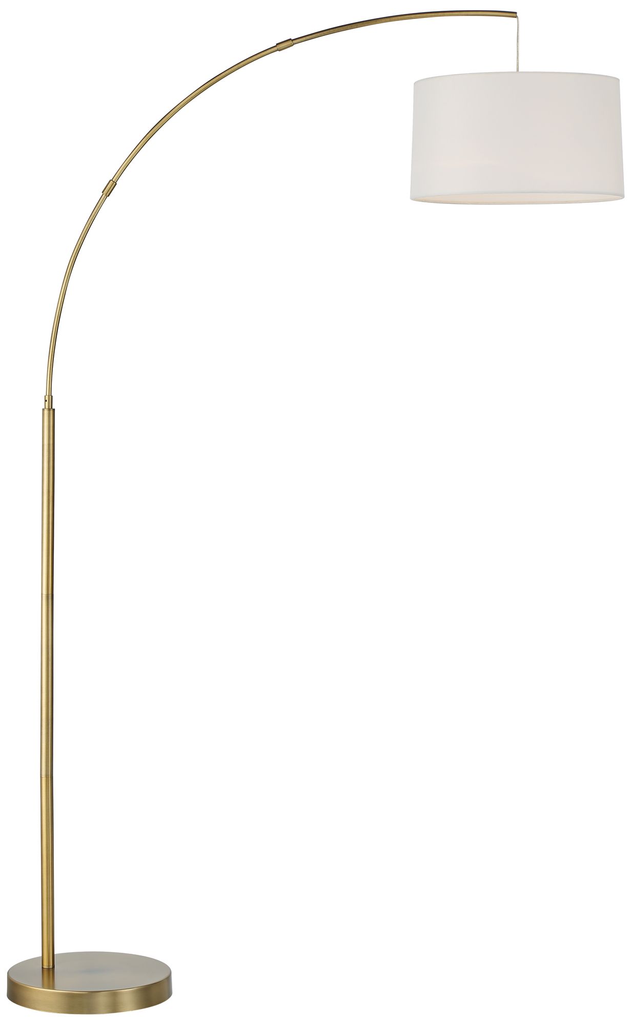 Image 2 Possini Euro Cora 72" Brass Metal Arc Floor Lamp with USB Dimmer