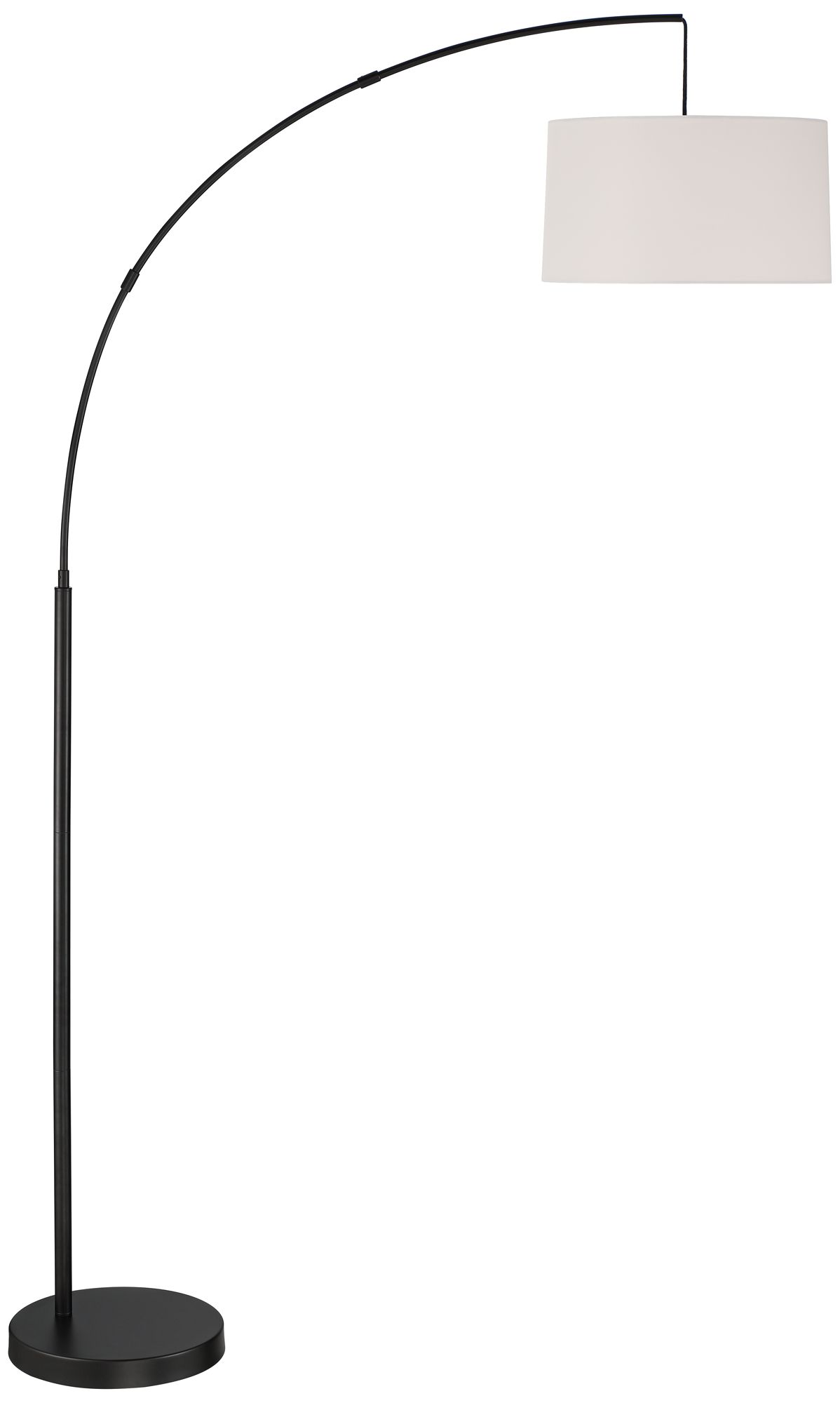 Image 3 Possini Euro Cora 72" High Black Finish Modern Arc Floor Lamp