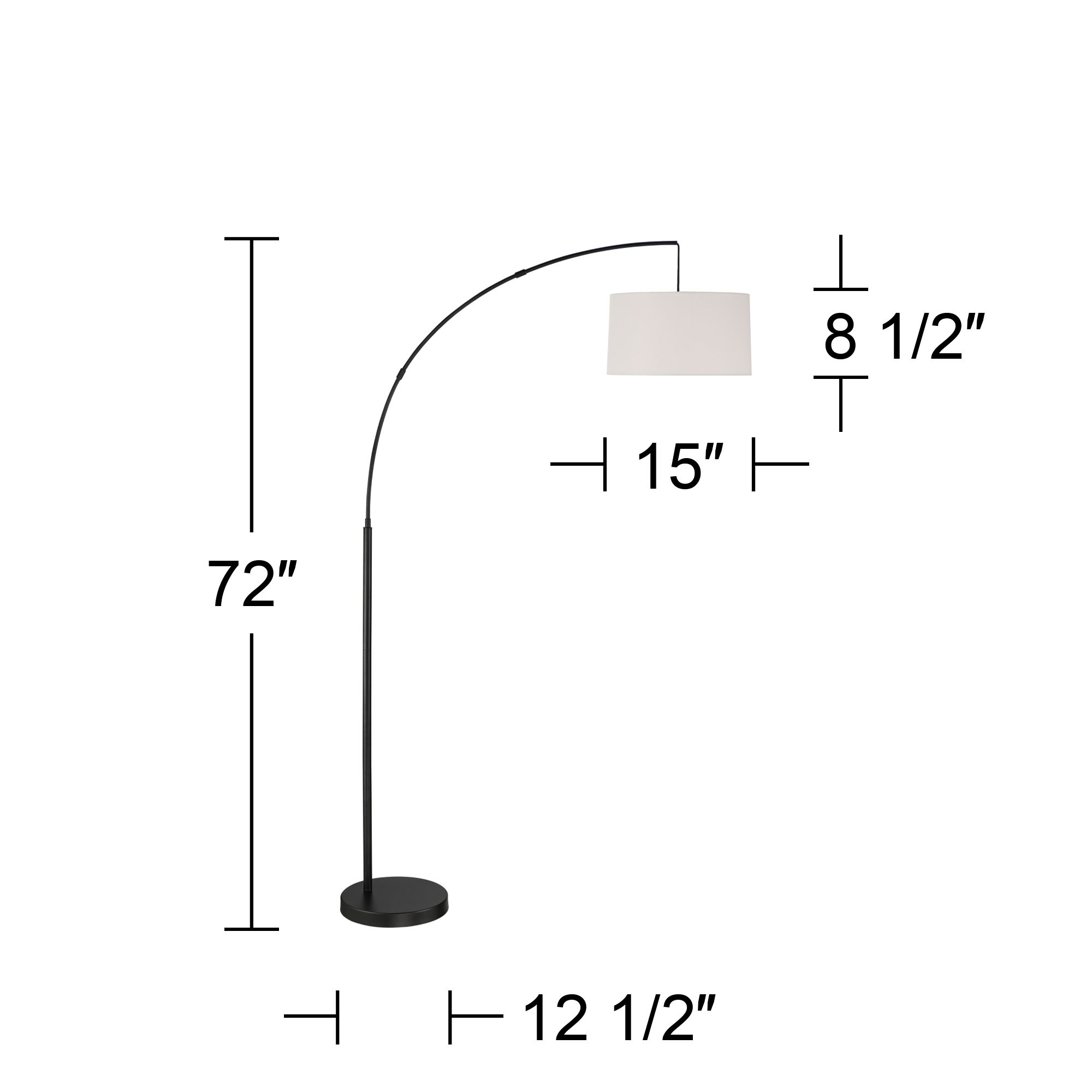 Watch A Video About the 360 Lighting Cora Black Finish Modern Arc Floor Lamp