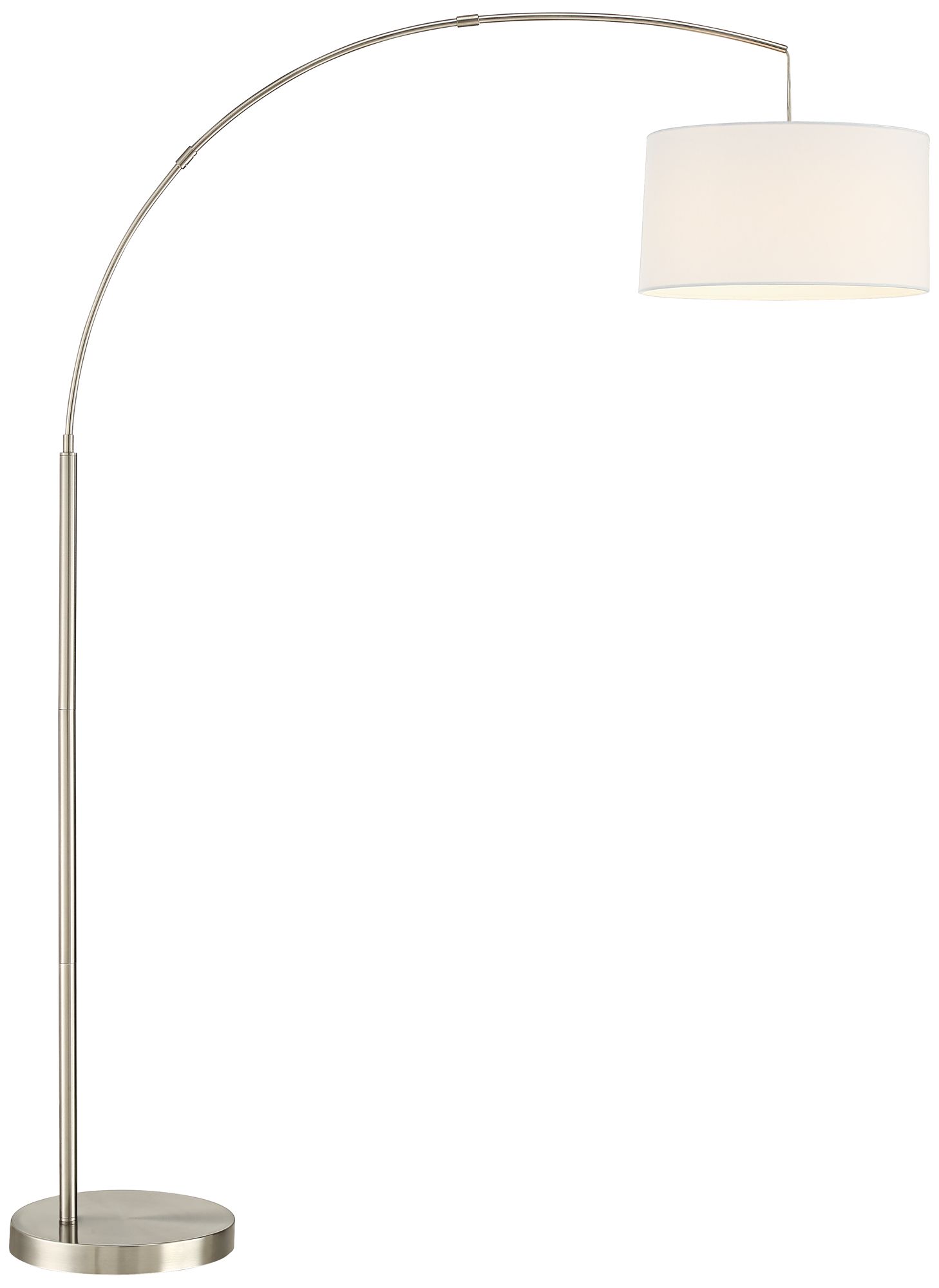 Image 2 Possini Euro Cora 72" High Brushed Nickel Modern Arc Floor Lamp