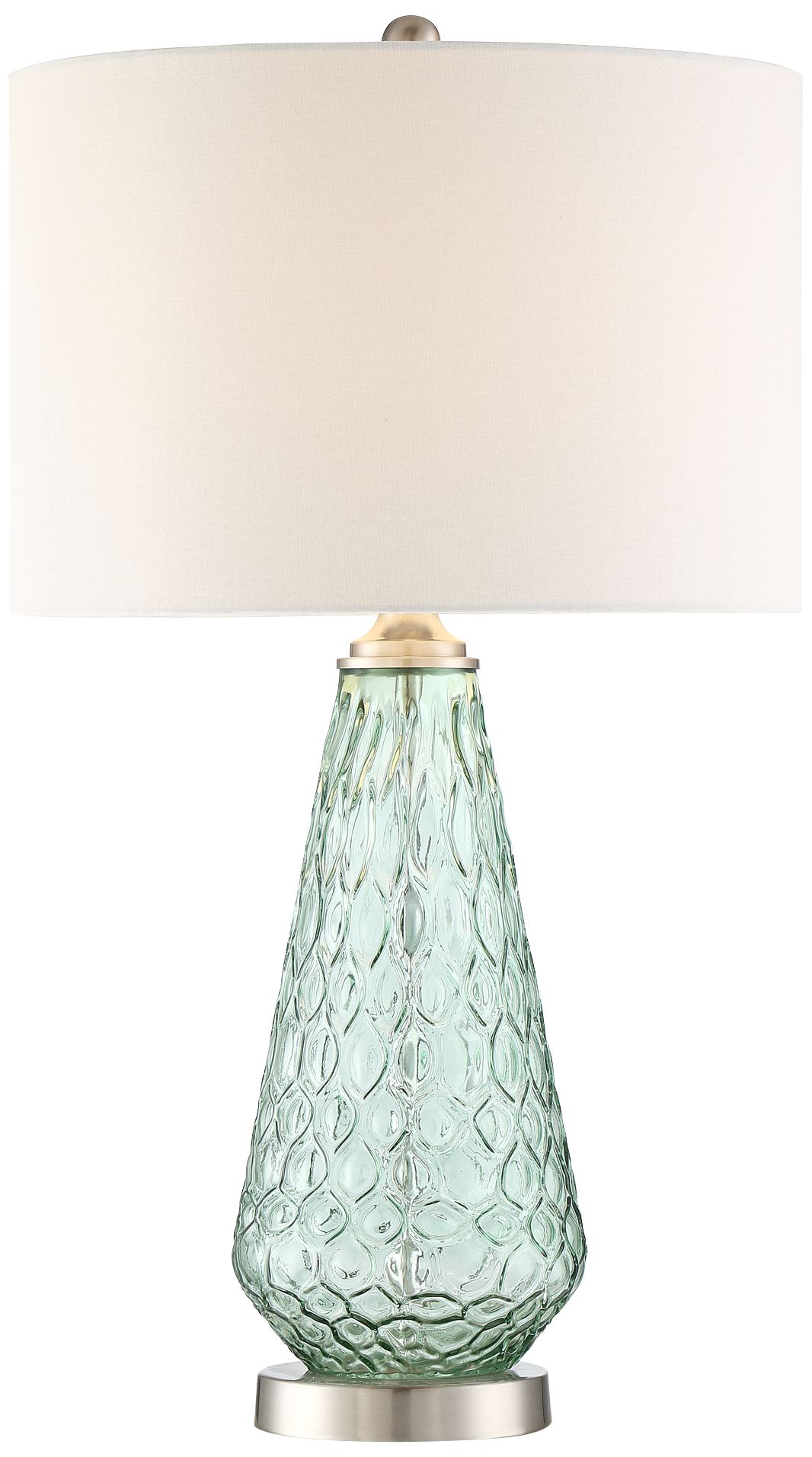 Possini Euro Corsica 26 1/4" Seafoam Green Glass Lamp with Dimmer