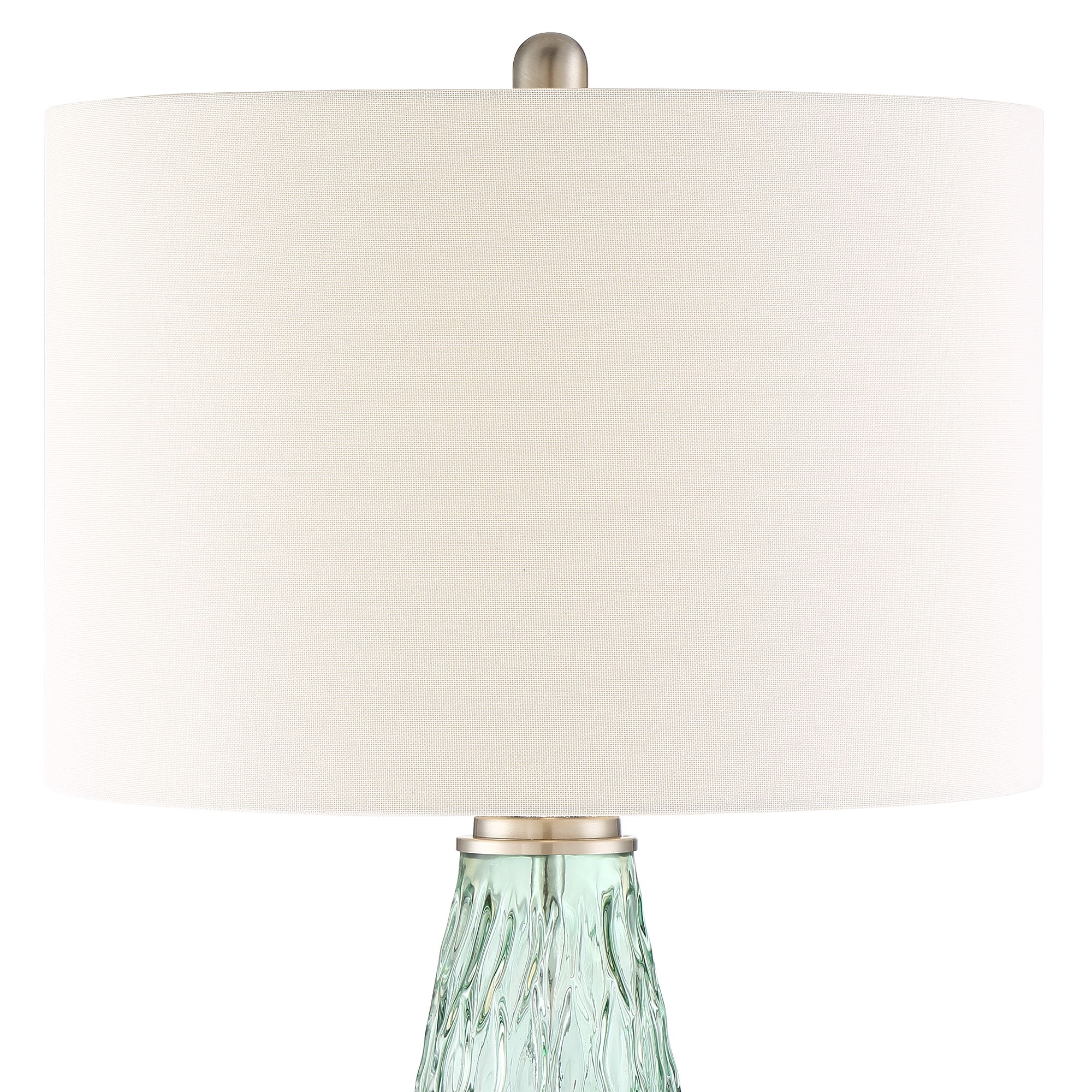 Image 3 Possini Euro Corsica 26 1/4" Seafoam Green Glass Lamp with Dimmer more views