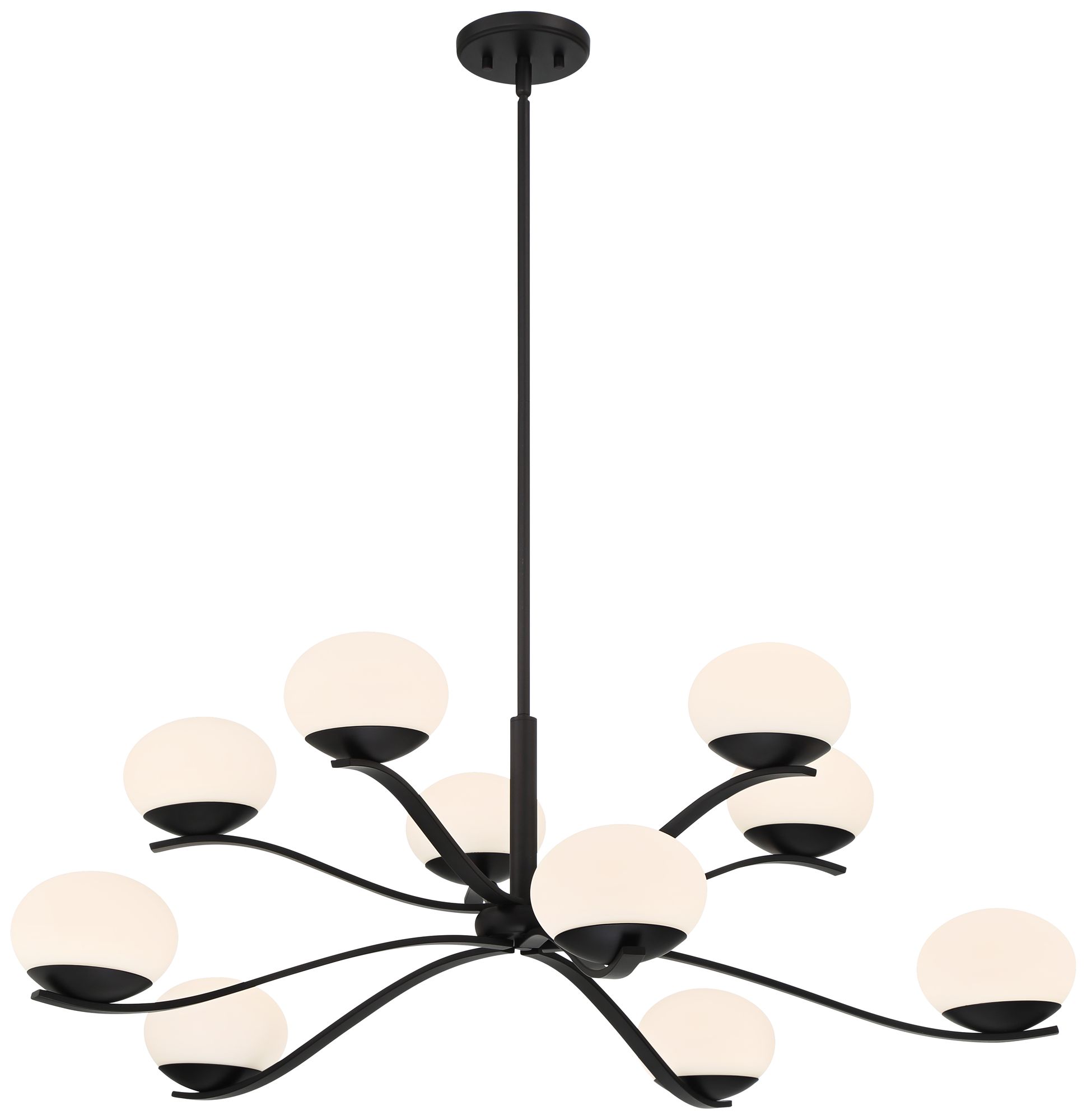 Watch A Video About the Corus Matte Black 10 Light LED Entry Chandelier
