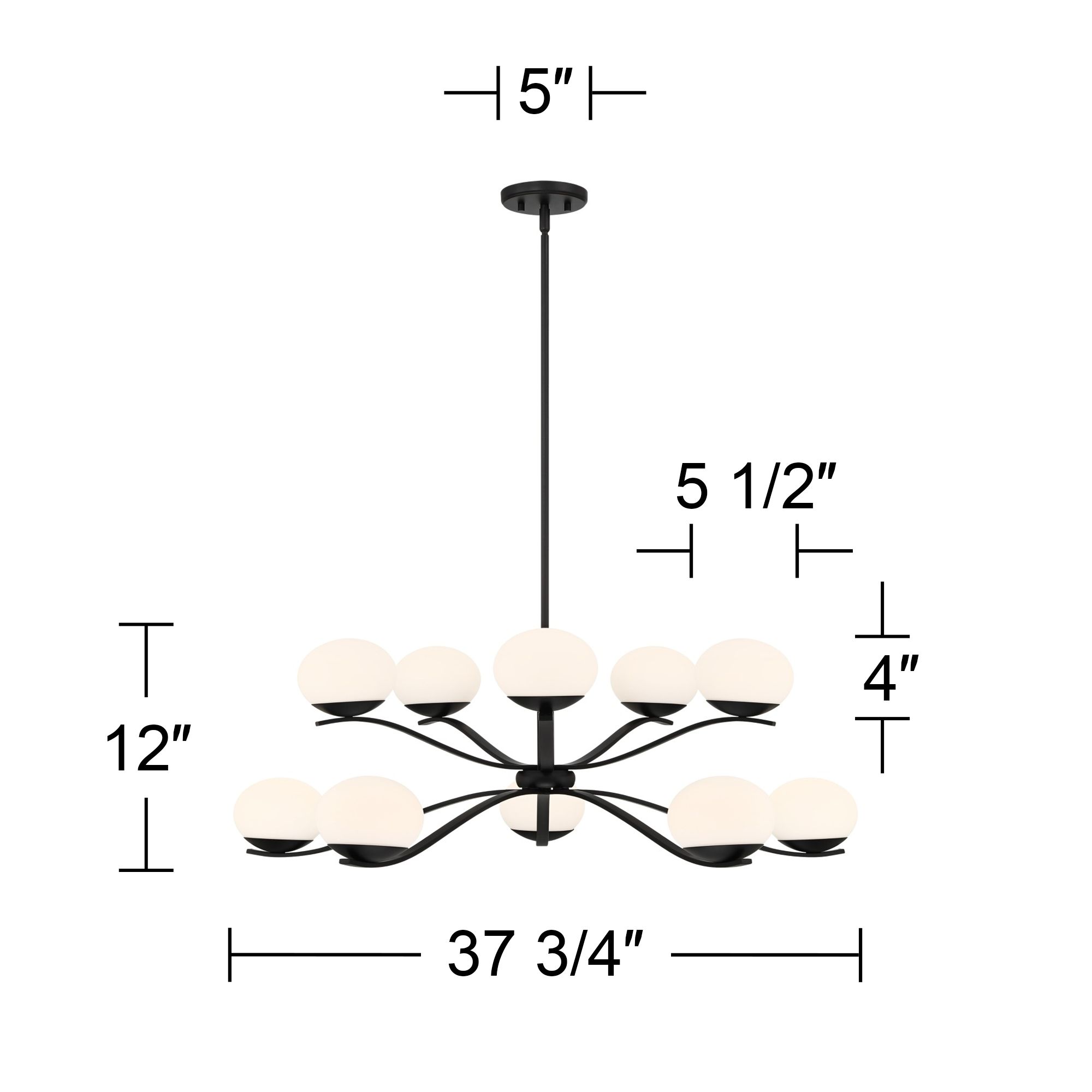 Watch A Video About the Corus Matte Black 10 Light LED Entry Chandelier