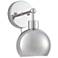 Possini Euro Cory Polished Nickel Orb Down Light Wall Lamp
