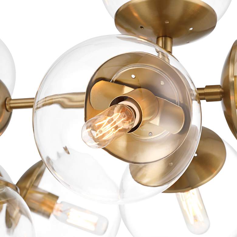 Image 3 Possini Euro Cosas 27 1/2" Wide Warm Brass 13-Light Pendant more views