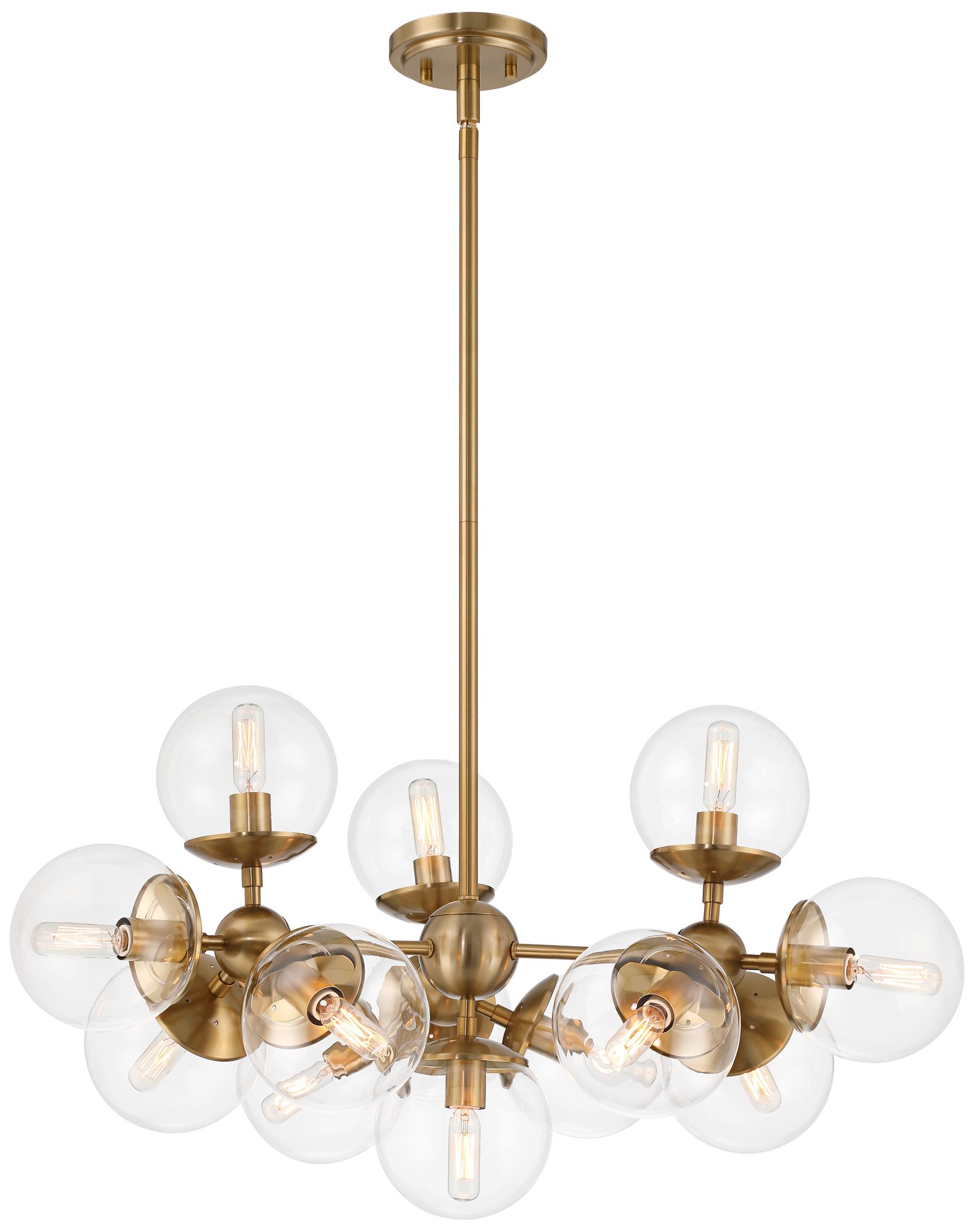 Watch A Video About the Possini Euro Cosas Warm Brass 13 Light Pendant