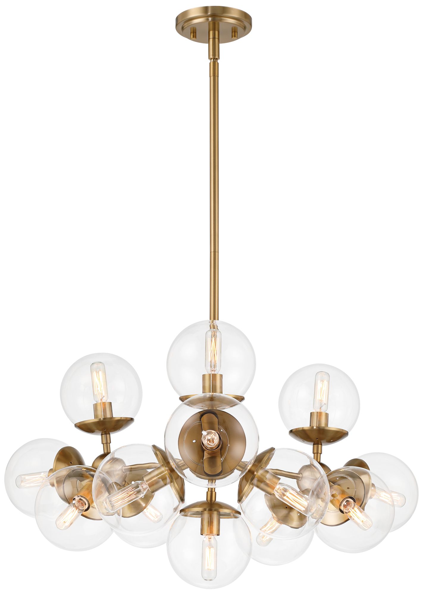 Watch A Video About the Possini Euro Cosas Warm Brass 13 Light Pendant