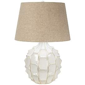 Image3 of Possini Euro Cosgrove 26 1/2" White Ceramic Modern Table Lamp