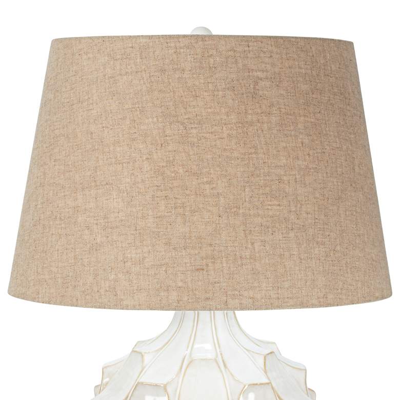 Image 4 Possini Euro Cosgrove 26 1/2 inch White Ceramic Table Lamp with Dimmer more views
