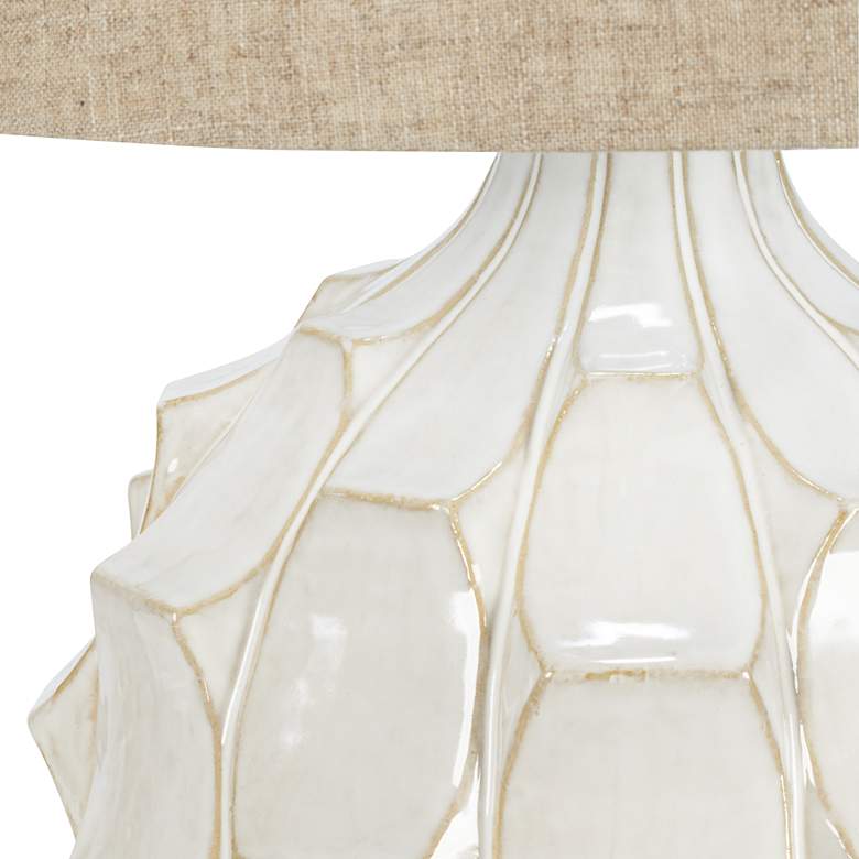 Image 6 Possini Euro Cosgrove 26 1/2" White Ceramic Table Lamp with USB Dimmer more views