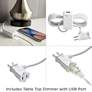 7_Possini Euro Cosgrove 26 1/2" White Ceramic Table Lamp with USB Dimmer more views