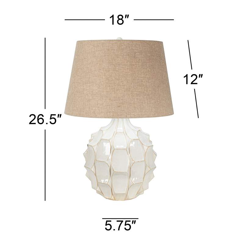 Image 7 Possini Euro Cosgrove 26 1/2" White Ceramic Table Lamps Set of 2 more views