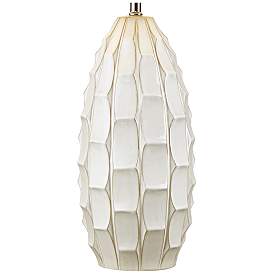 Image5 of Possini Euro Cosgrove 32 3/4" Oval White Modern Ceramic Table Lamp more views