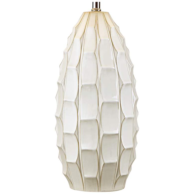 Image 5 Possini Euro Cosgrove 32 3/4 inch Oval White Modern Ceramic Table Lamp more views