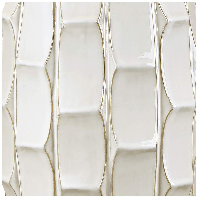 Image 6 Possini Euro Cosgrove 32 3/4" Oval White Modern Ceramic Table Lamp more views