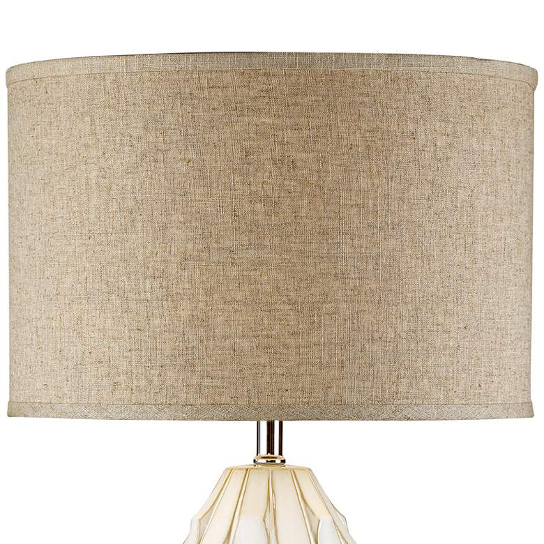 Image 4 Possini Euro Cosgrove 32 3/4" White Ceramic Table Lamp with Dimmer more views