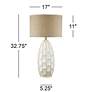 Possini Euro Cosgrove 32 3/4" White Ceramic Table Lamp with Dimmer in scene
