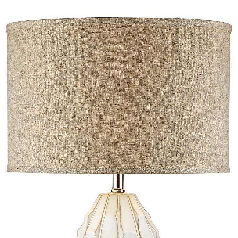 Image 3 Possini Euro Cosgrove 32 3/4" White Modern Ceramic Lamps Set of 2 more views