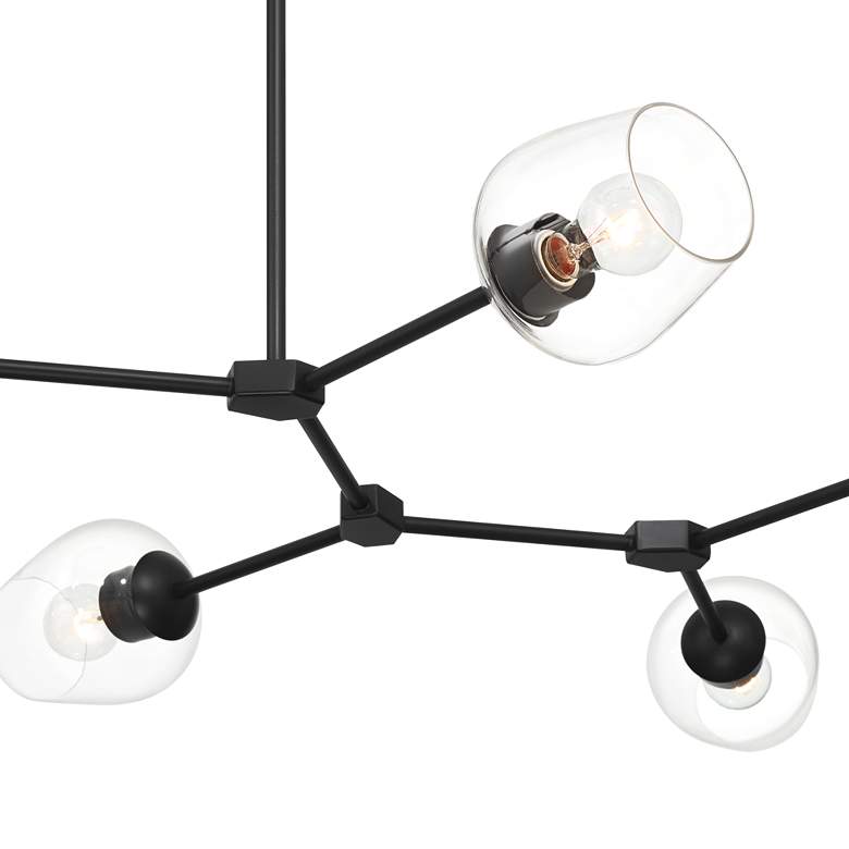 Image 4 Possini Euro Cosgrove 73" Matte Black 8-Light Island Sputnik Pendant more views