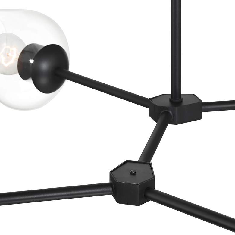 Image 5 Possini Euro Cosgrove 73" Matte Black 8-Light Island Sputnik Pendant more views