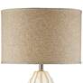Possini Euro Cosgrove Oval White Ceramic Table Lamp with Table Top Dimmer