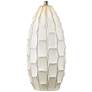Possini Euro Cosgrove Oval White Ceramic Table Lamp with Table Top Dimmer